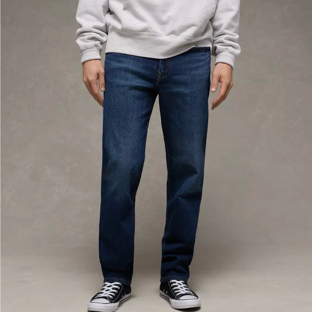 American Eagle Men's Dark Blue Straight Jeans 30x34